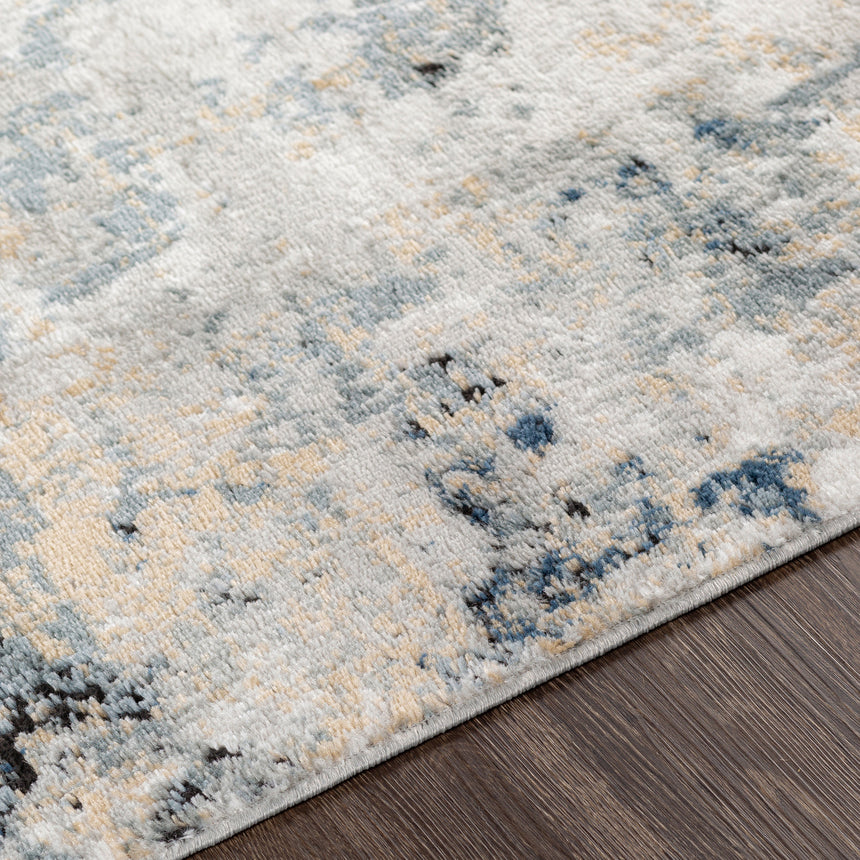 Lena Abstract Modern Marble Medium Grey Rug