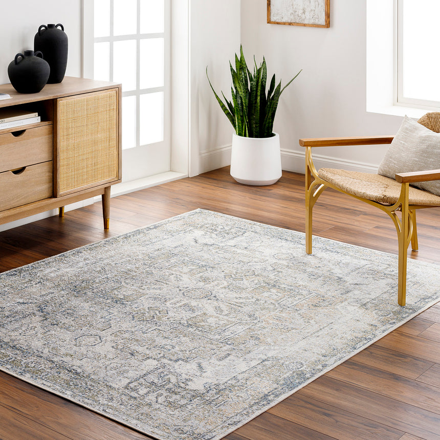 Vivian Machine Washable Traditionnal Boho Taupe Rug - Image 2
