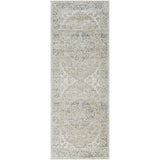 Amayra Machine Washable Traditionnal Boho Olive/Dark Blue Rug
