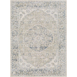 Amayra Machine Washable Traditionnal Boho Olive/Dark Blue Rug