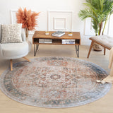Alora Machine Oriental Modern Boho Burnt Orange Rug