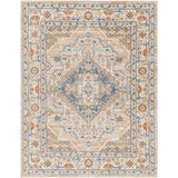 Marion Machine Washable Oriental Boho Oatmeal/Rust Rug