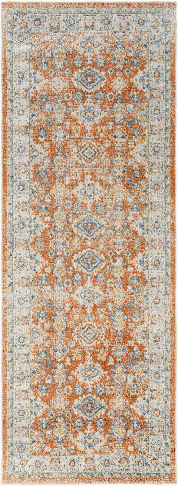 Avni Machine Washable Oriental Boho Burnt Orange Rug