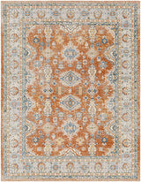 Avni Machine Washable Oriental Boho Burnt Orange Rug