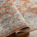 Avni Machine Washable Oriental Boho Burnt Orange Rug