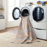 Ruby Machine Washable Oriental Boho Burnt Orange Rug