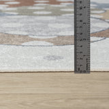 Ballon Buddy Kids Machine Washable Multicolour/Beige Bedroom Rug