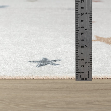 Stella Kids Machine Washable Multicolour/Beige Bedroom Rug - Image 7