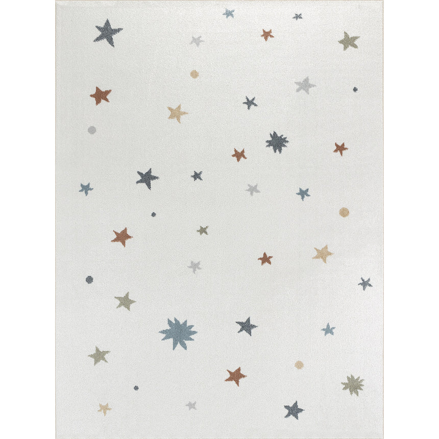 Stella Kids Machine Washable Multicolour/Beige Bedroom Rug