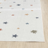 Stella Kids Machine Washable Multicolour/Beige Bedroom Rug
