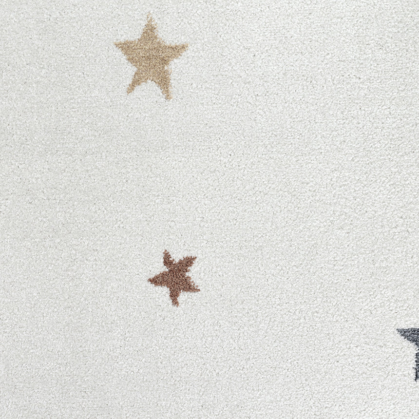 Stella Kids Machine Washable Multicolour/Beige Bedroom Rug