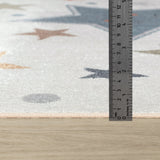 Supermama Kids Machine Washable Multicolour/Blue Bedroom Rug