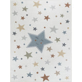 Supermama Kids Machine Washable Multicolour/Blue Bedroom Rug