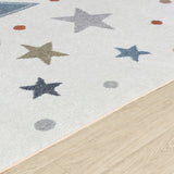 Supermama Kids Machine Washable Multicolour/Blue Bedroom Rug