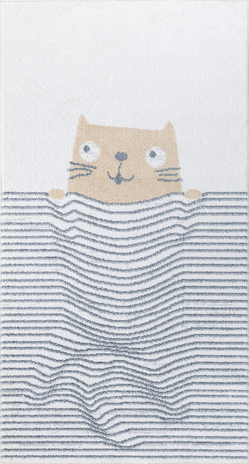 Catnap Kids Machine Washable Brown/Beige Bedroom Rug