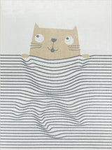 Catnap Kids Machine Washable Brown/Beige Bedroom Rug