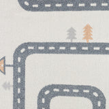 Vroomville Kids Machine Washable Beige/Grey Bedroom Rug - Image 8