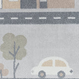 Vroomville Kids Machine Washable Blue/Grey Bedroom Rug - Image 8