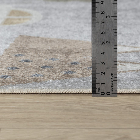 Vroomville Kids Machine Washable Blue/Grey Bedroom Rug - Image 7