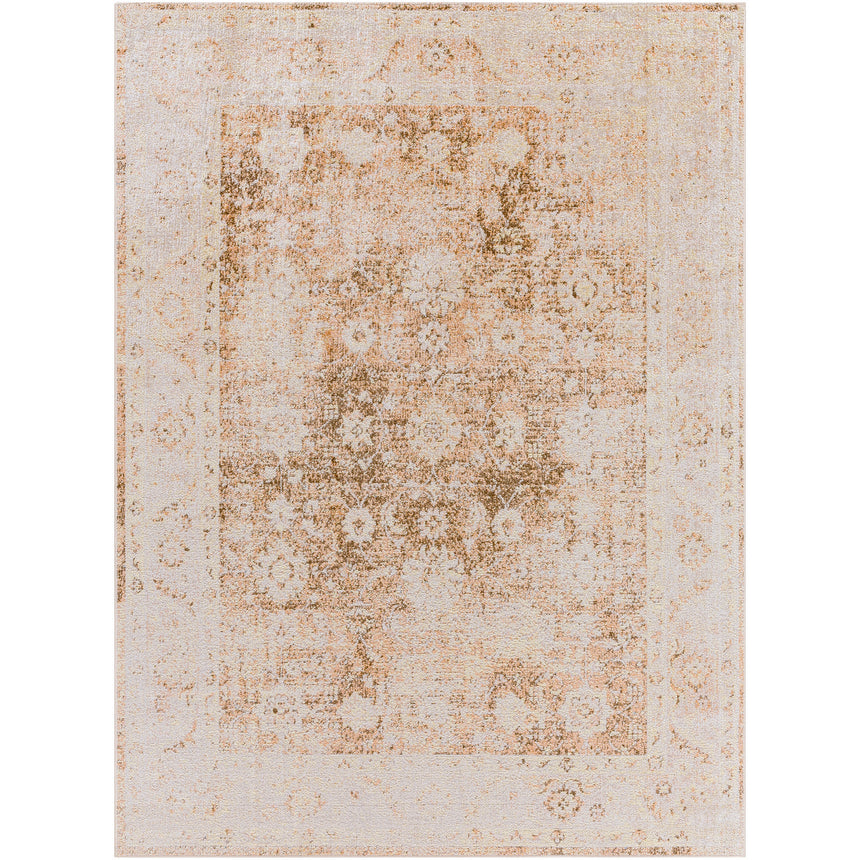 Anseline Machine Washable Oriental Boho Rust Rug