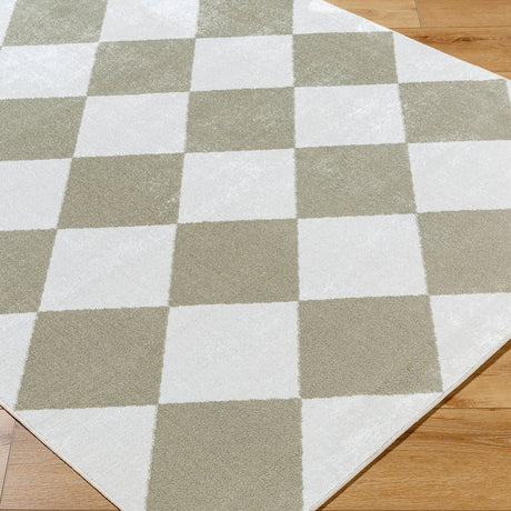 Ghislaine Machine Washable Modern Boho Diamond Dusty Sage Rug - Image 6