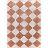 Ghislaine Machine Washable Modern Boho Diamond Rust Rug