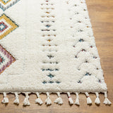 Ino Shaggy Modern Boho Plush Pile Cream Rug