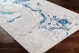 Dahlia Abstract Modern Marble Dark Blue Rug - Image 4