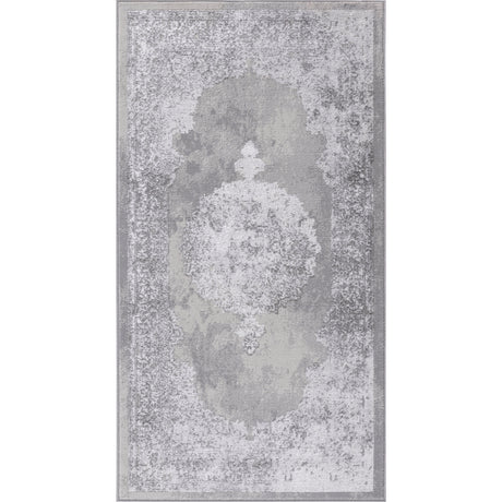 Defne Vintage Oriental Boho White/Grey Rug - Image 1