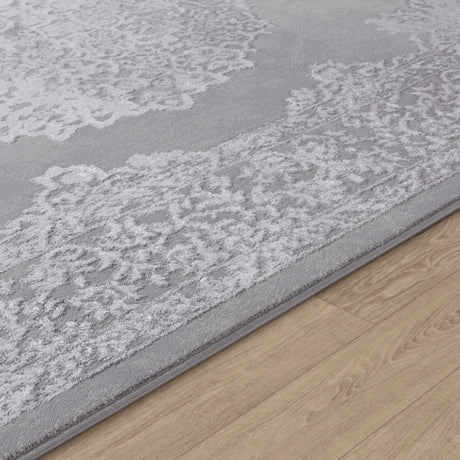 Defne Vintage Oriental Boho White/Grey Rug - Image 3