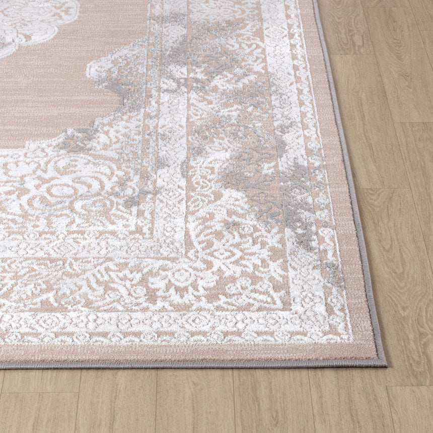 Azra Vintage Oriental Boho Beige/White Rug