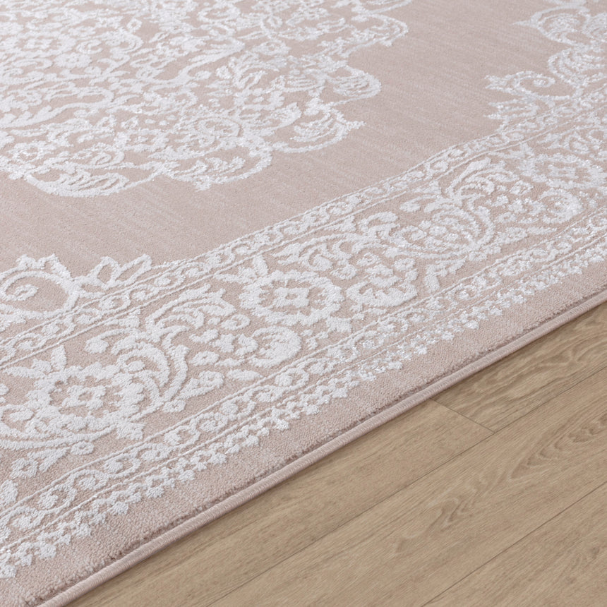 Elin Vintage Oriental Boho Beige/White Rug
