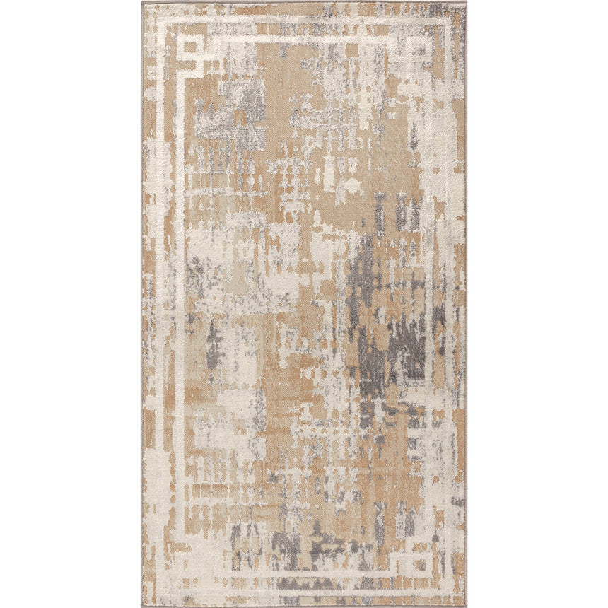 Martina Abstract Modern Marble Beige/White Rug