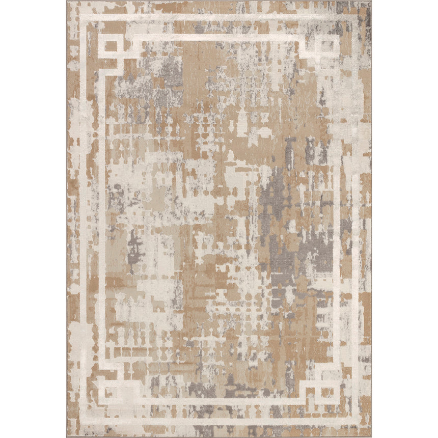 Martina Abstract Modern Marble Beige/White Rug