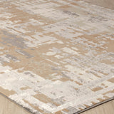 Martina Abstract Modern Marble Beige/White Rug