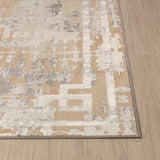 Martina Abstract Modern Marble Beige/White Rug
