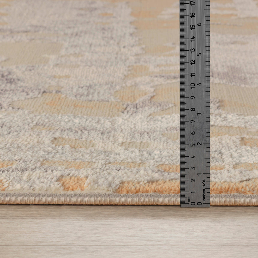 Martina Abstract Modern Marble Beige/White Rug