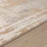 Martina Abstract Modern Marble Beige/White Rug