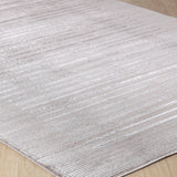 Kaysa Scandi Modern Beige/White Striped Rug