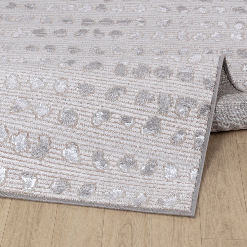 Valkiria Scandi Modern Beige/White Polka Dot Rug