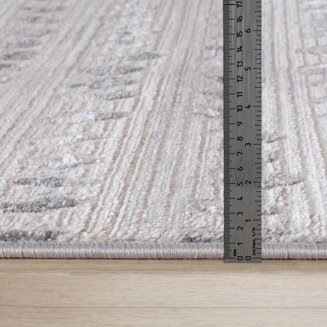 Valkiria Scandi Modern Beige/White Polka Dot Rug - Image 7