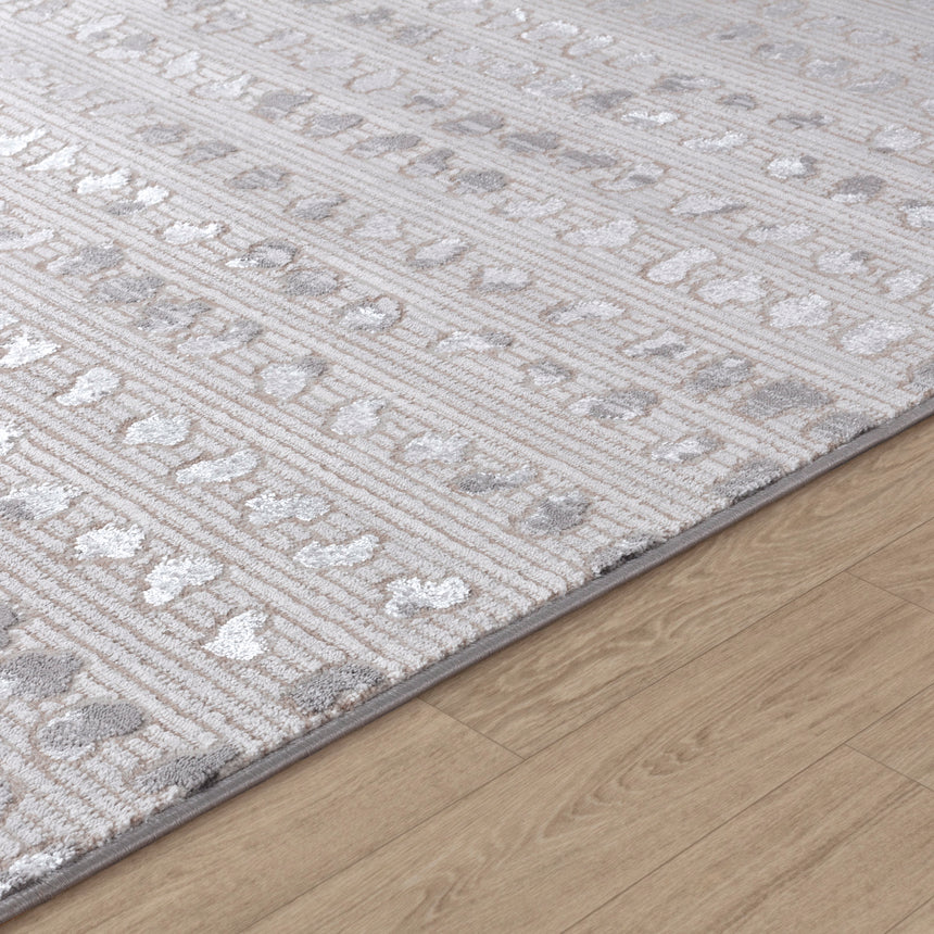 Valkiria Scandi Modern Beige/White Polka Dot Rug