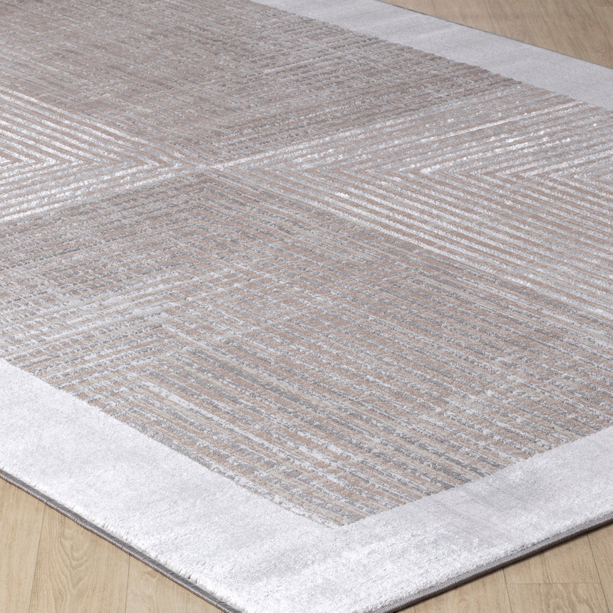 Aitana Scandi Modern Beige/White Rug
