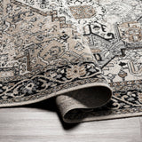 Liana Machine Washable Oriental Boho Beige Rug