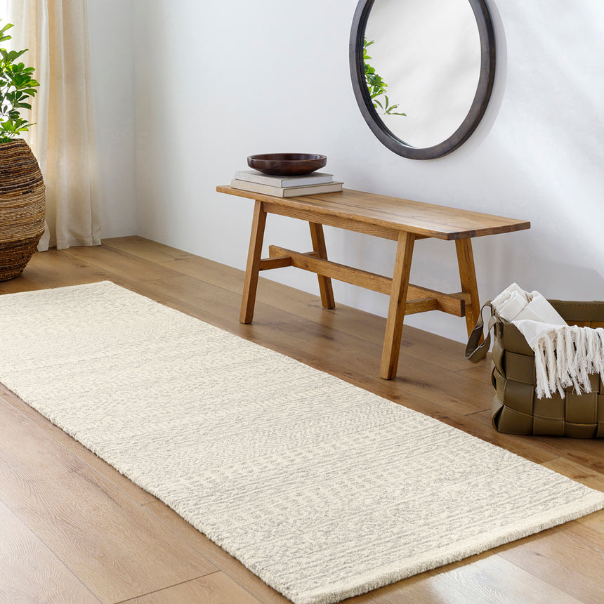 Vaniya Hand-Tufted Global Wool Grey Rug