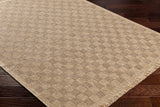 Tori In- & Outdoor Cottage Jute-Look Light Brown Checkered Rug