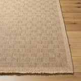 Tori In- & Outdoor Cottage Jute-Look Light Brown Checkered Rug
