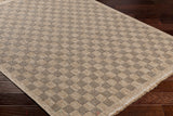 Tori In- & Outdoor Cottage Jute-Look Light Brown/Black Checkered Rug