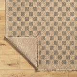 Tori In- & Outdoor Cottage Jute-Look Light Brown/Black Checkered Rug
