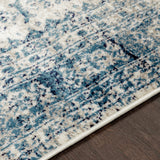Neelam Vintage Oriental Boho Sky Blue/Light Grey/White/Navy Rug